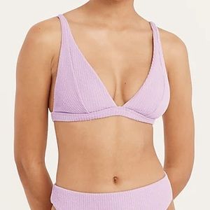 J. Crew - Textured plunge bikini top